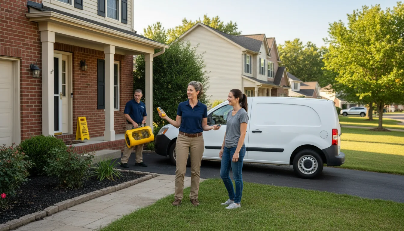 Residential water damage restoration in Dexter, KY